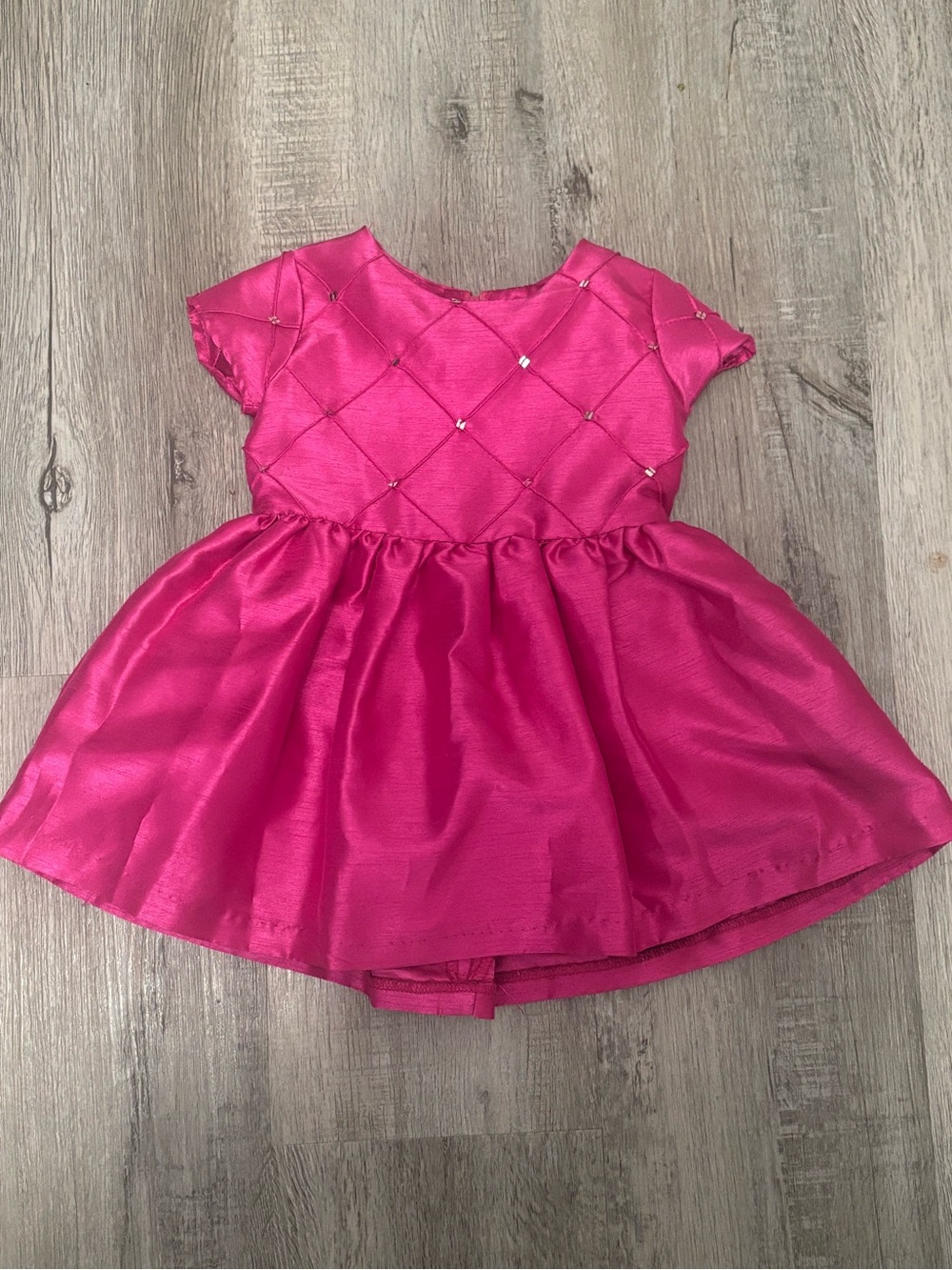 Hartstrings Hot Pink Satin Girls Dress